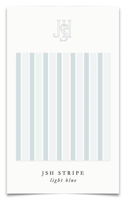 JSH Stripe in English Blue Fabric by the Yard