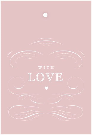 Pink Reverse With LOVE Tags - Set of 10