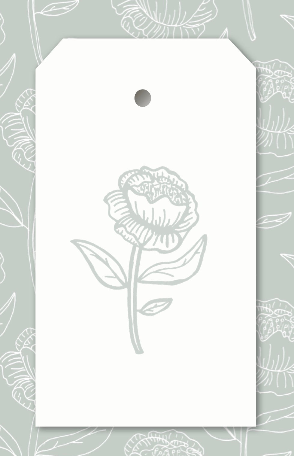 EH Peony Tags, Sage