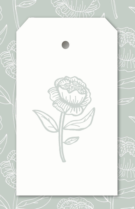 EH Peony Tags, Sage