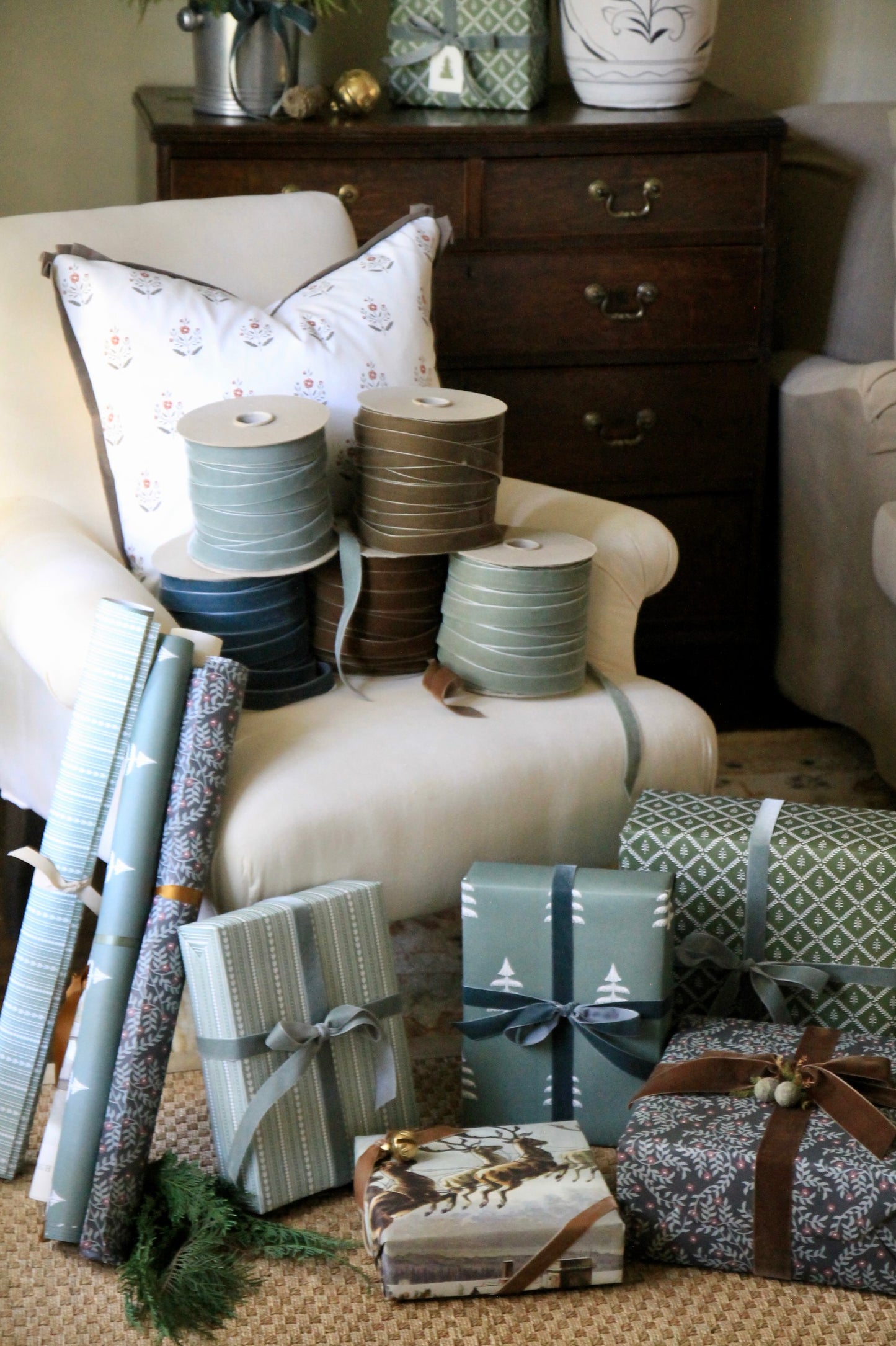 Luxury Velvet Ribbon | Blue Spruce
