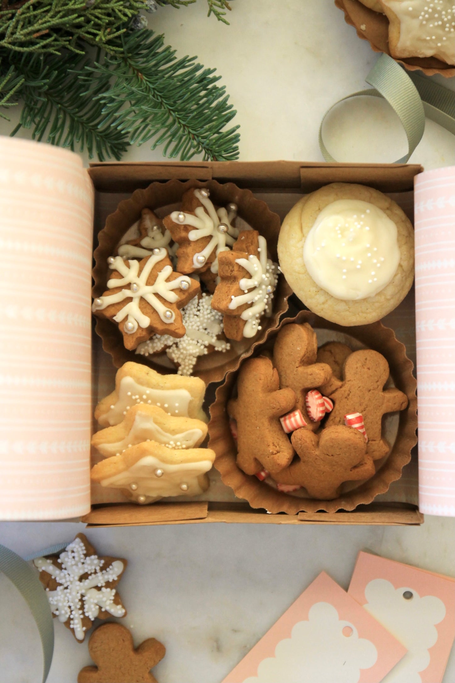 Kraft Window Boxes 6" Square | set of 5