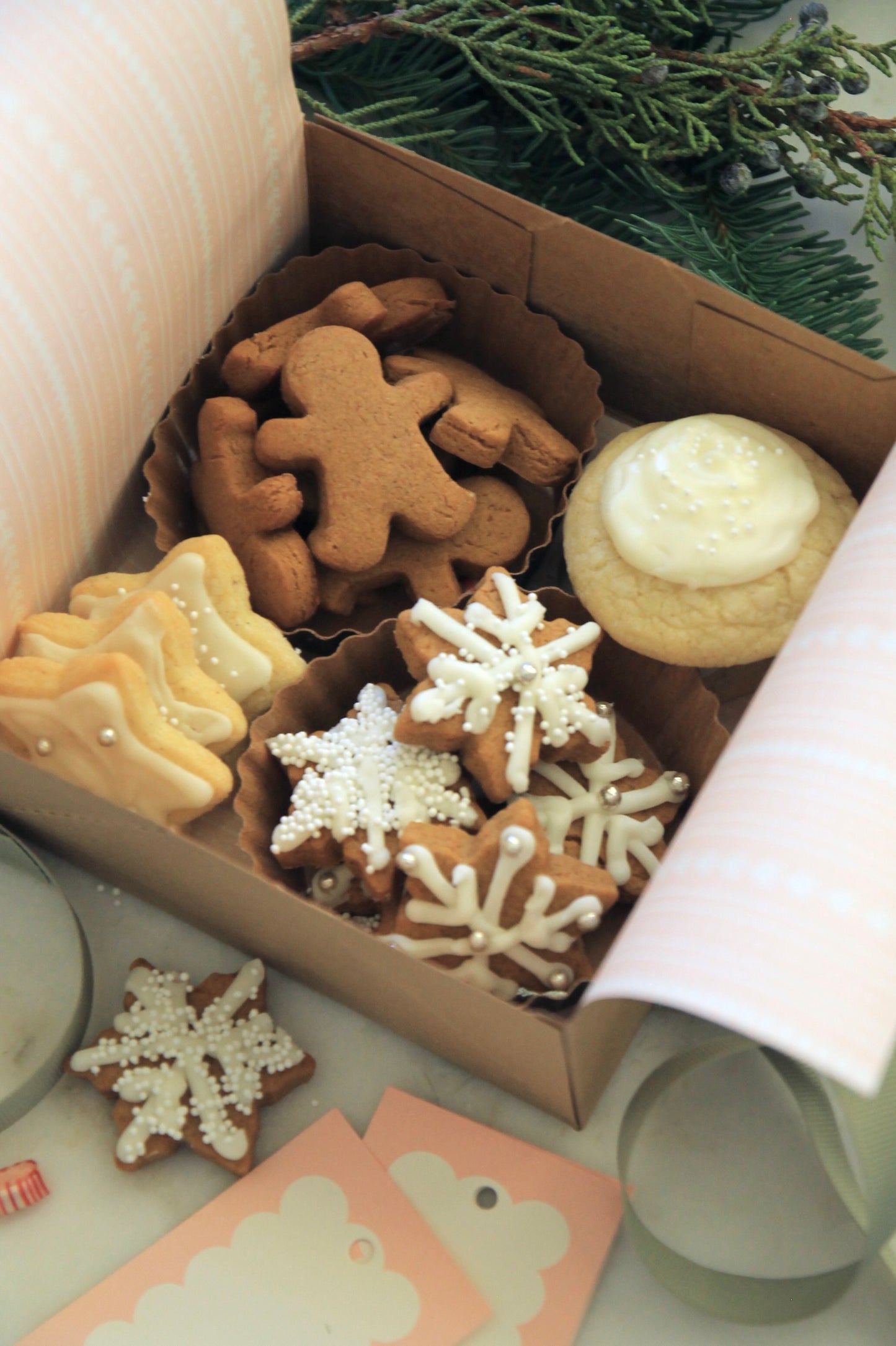 Kraft Window Boxes 6" Square | set of 5