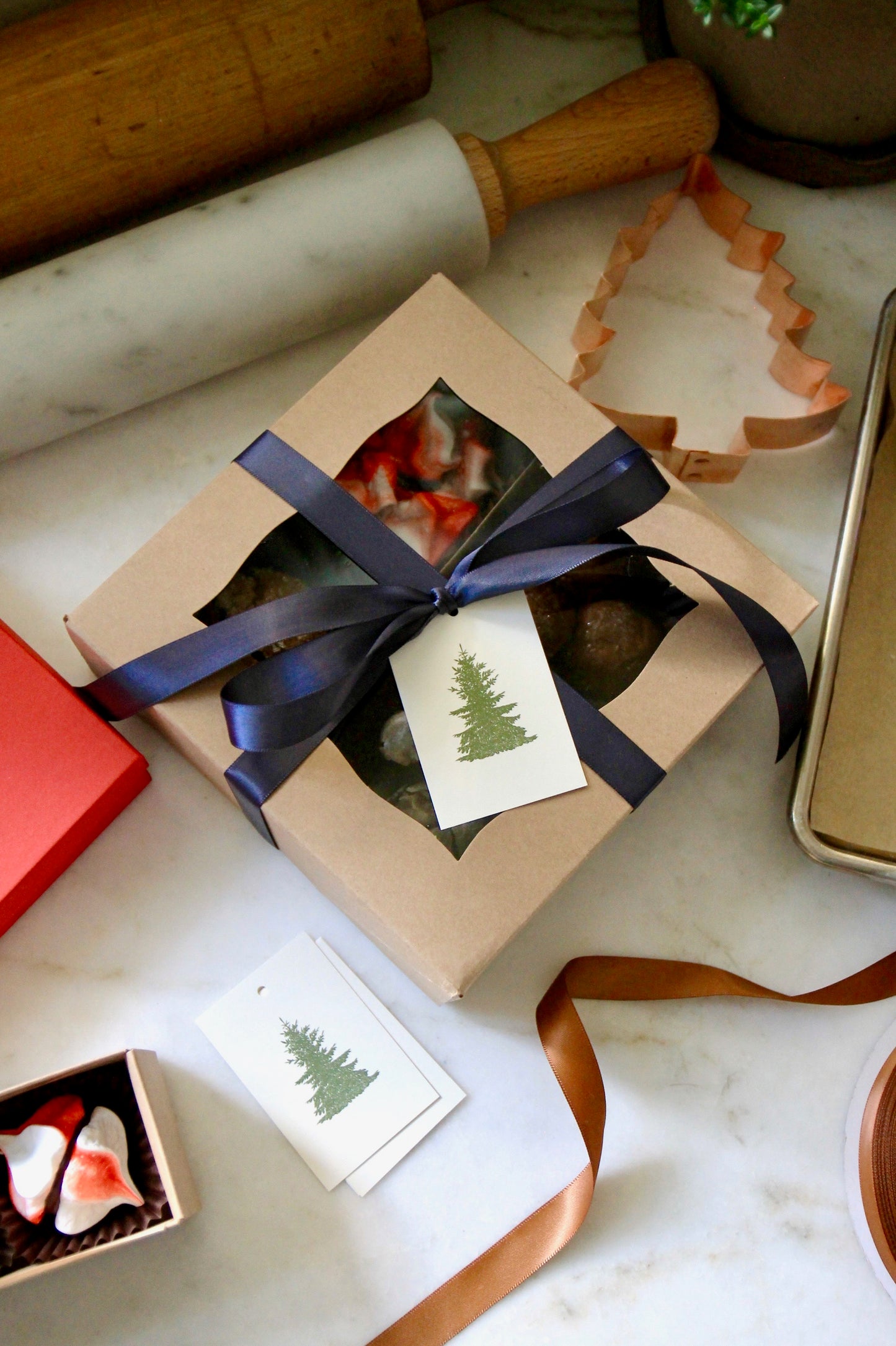 Kraft Window Boxes 6" Square | set of 5