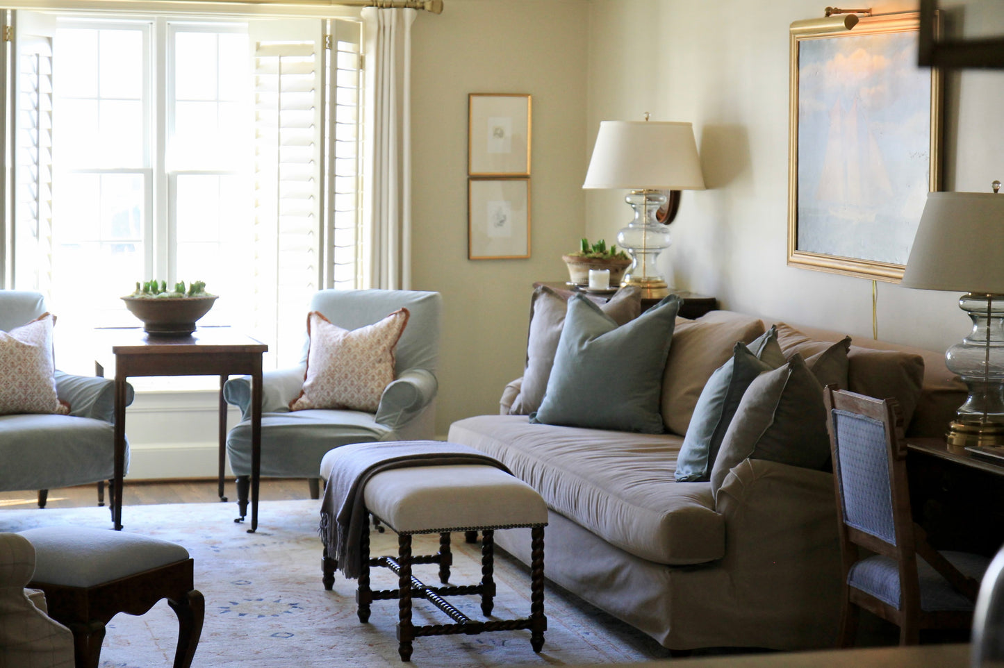 English Grey Linen Pillow Covers