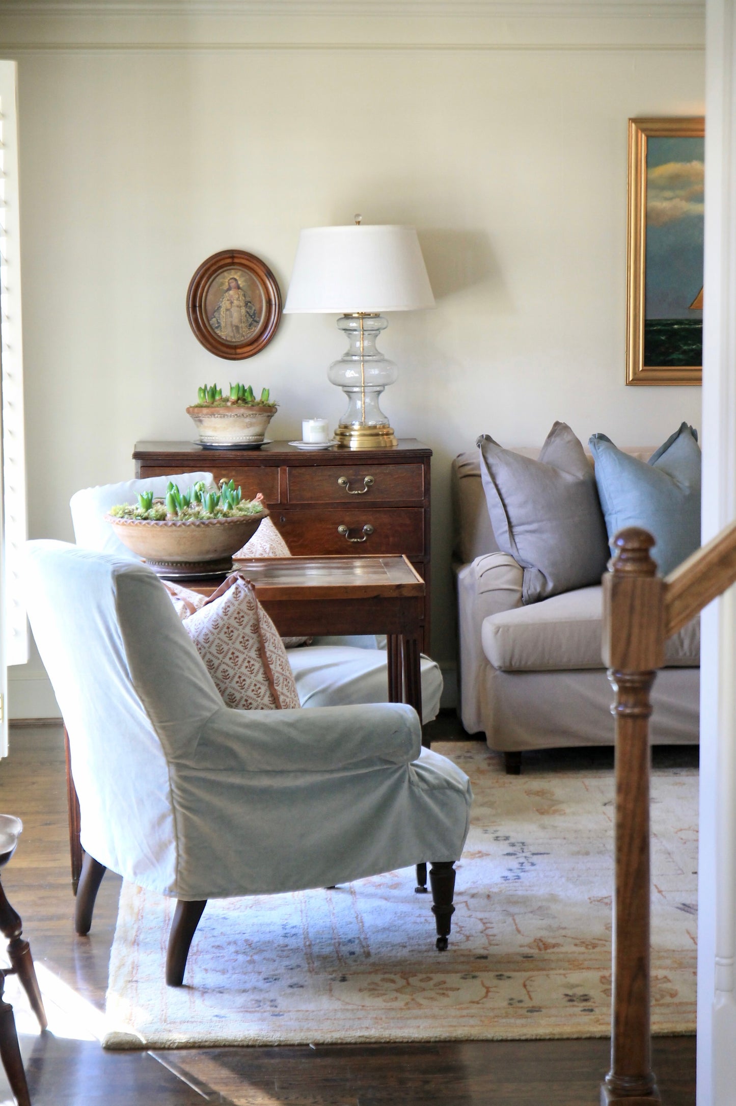 English Grey Linen Pillow Covers