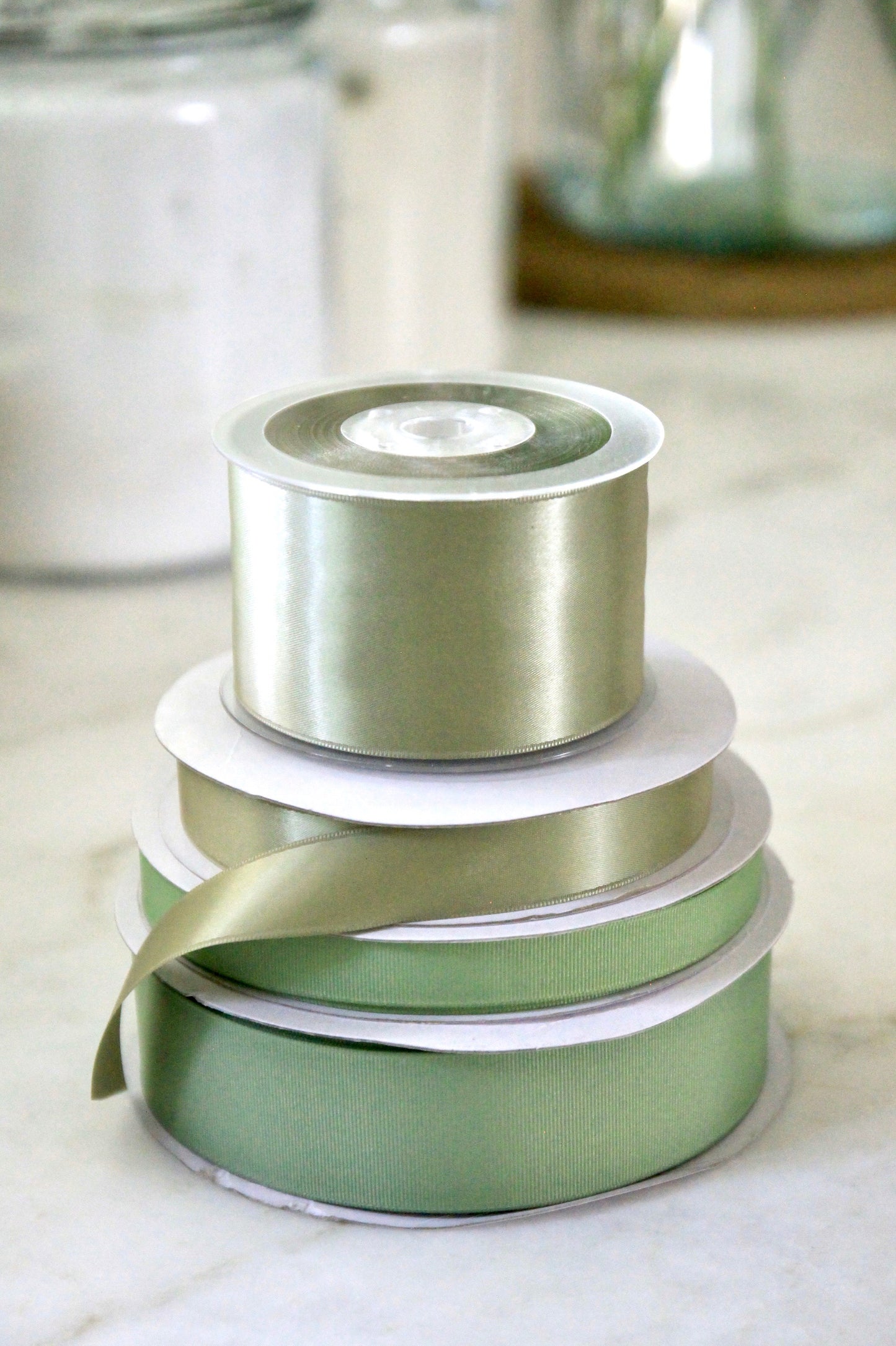 Spring Moss Ribbon | Grosgrain & Satin
