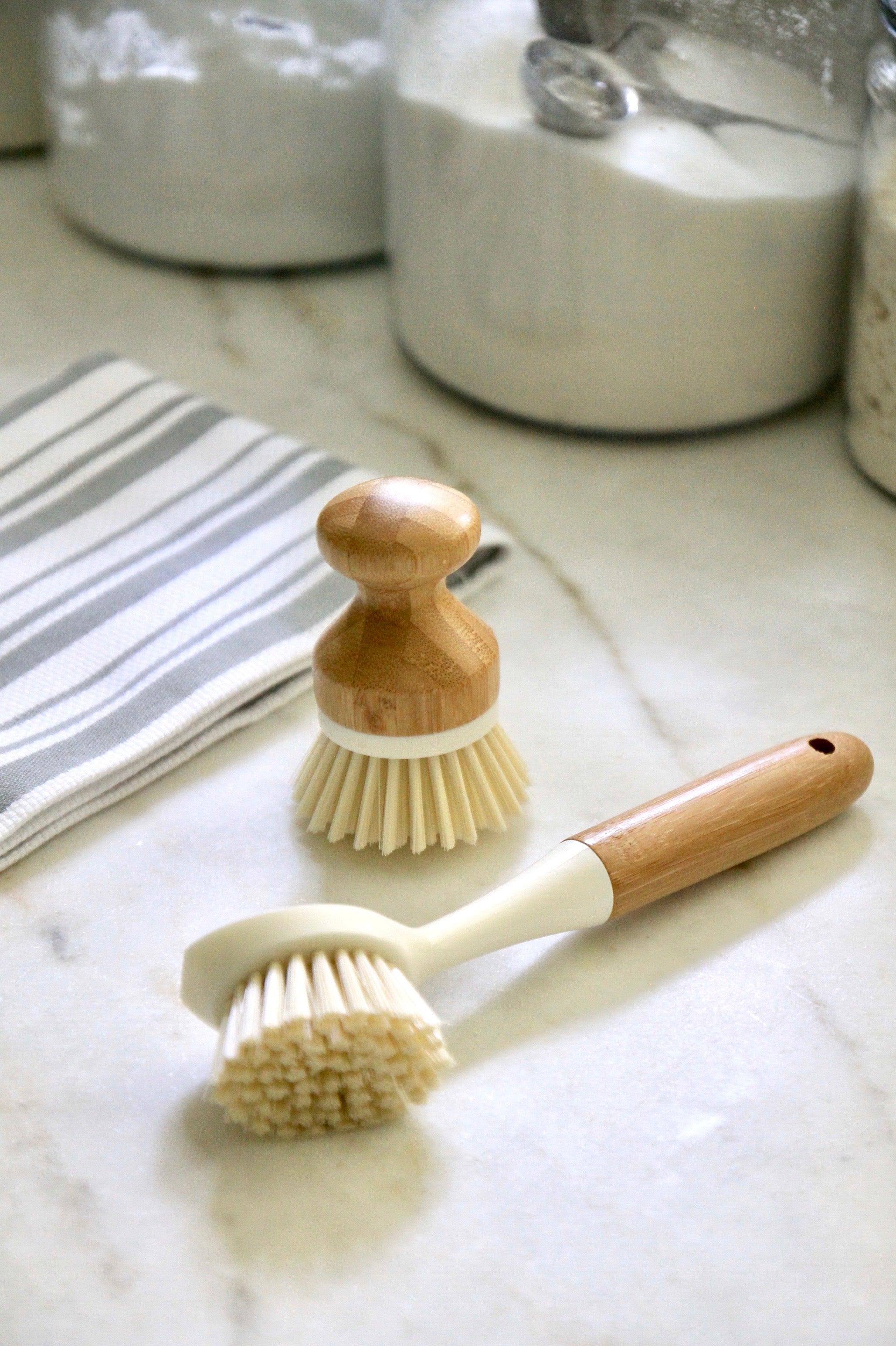 Natural Bamboo Dish Brush Set