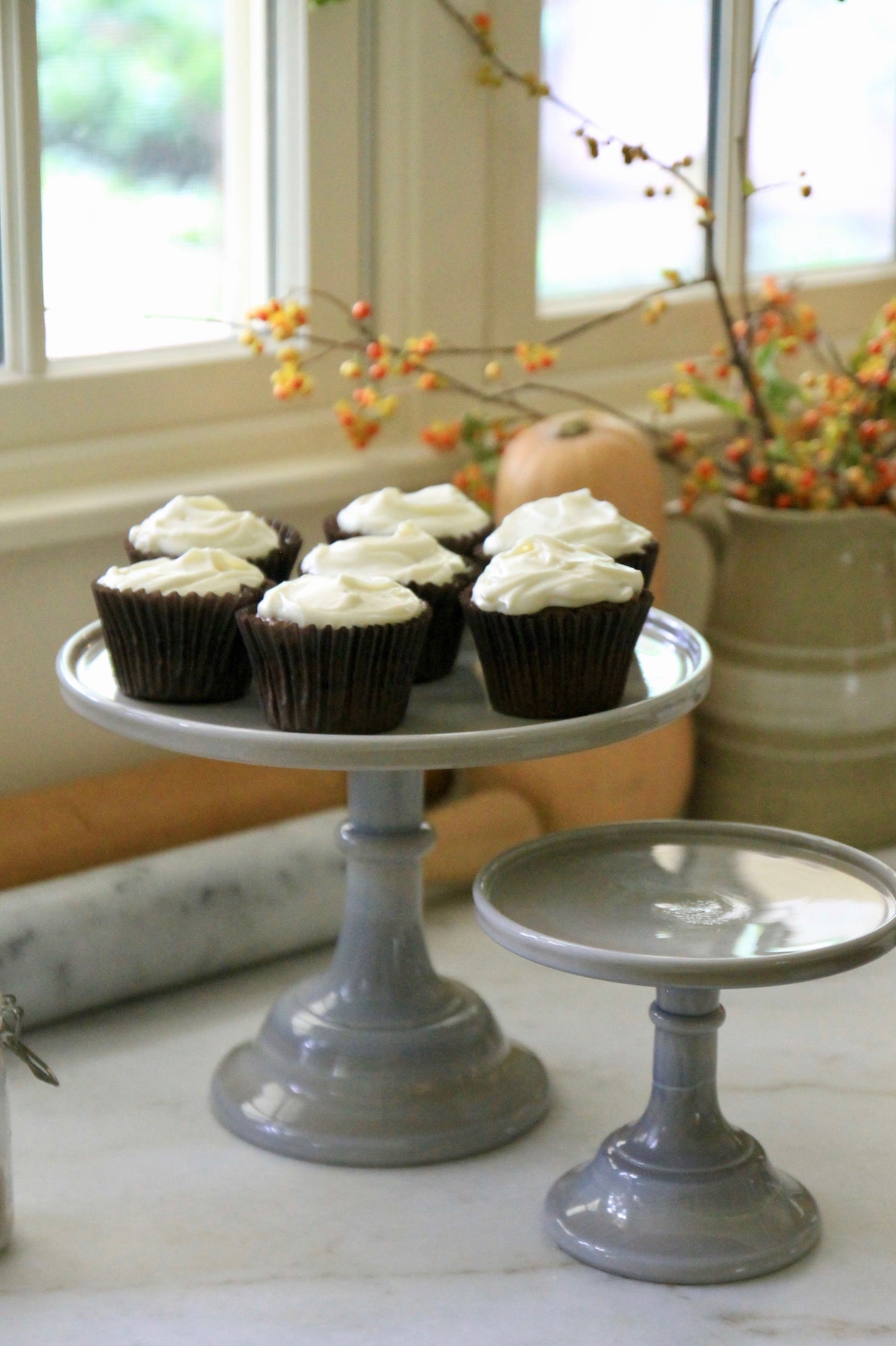 Grey Marbled Cake Stands