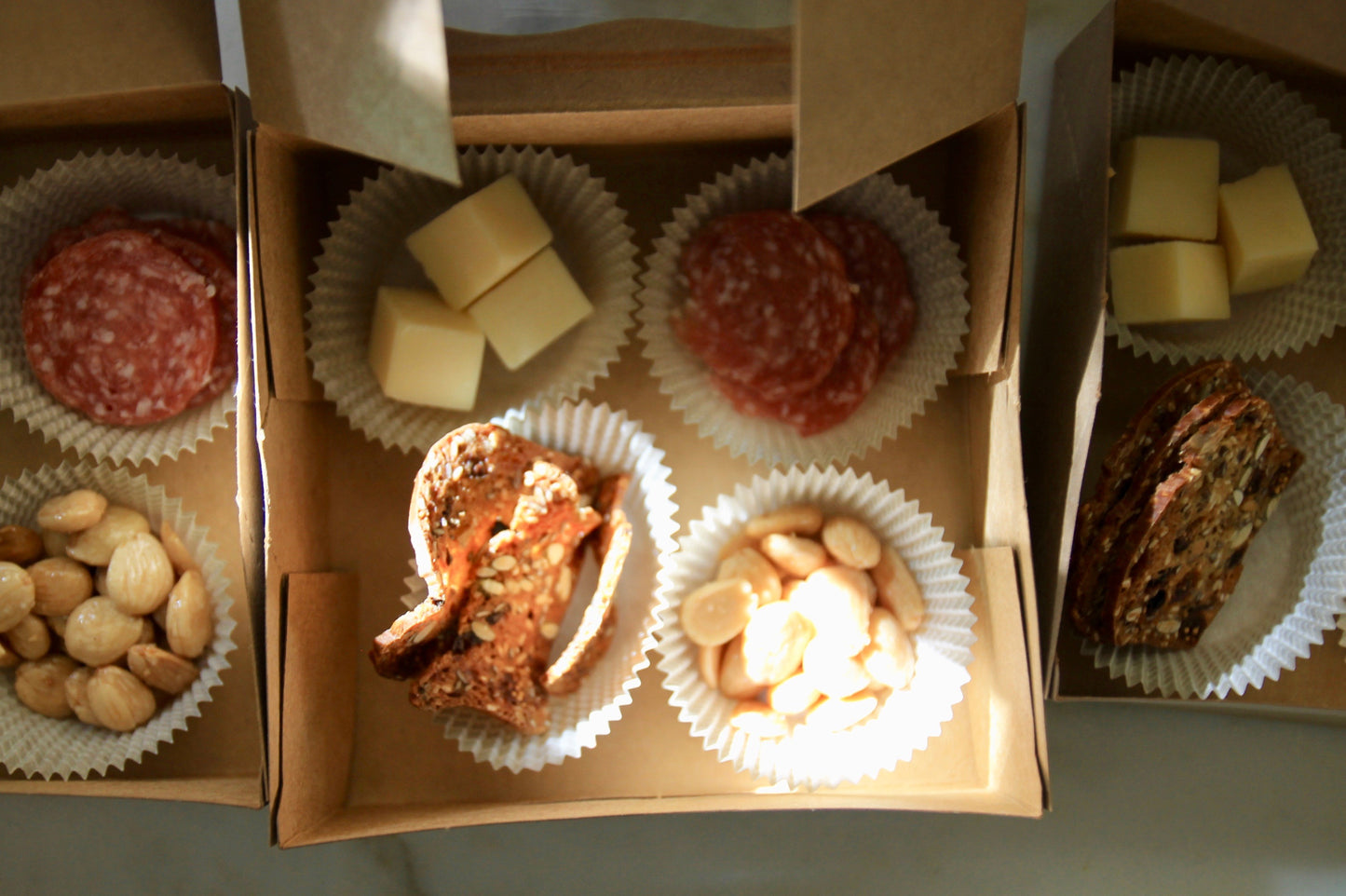 Kraft Window Boxes 6" Square | set of 5