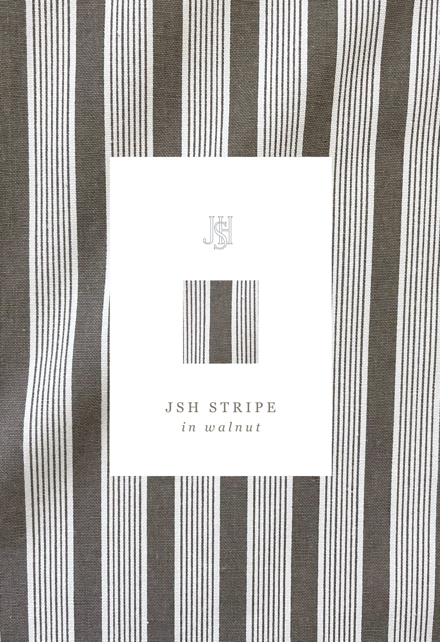 JSH Stripe in Walnut Fabric by the Yard