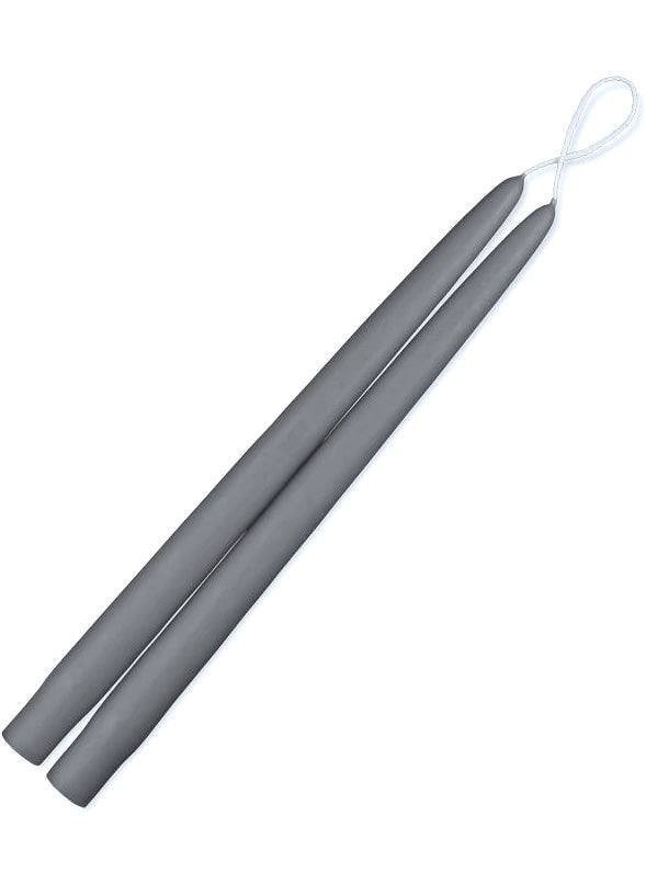 Hand Dipped Taper Candles - Pewter