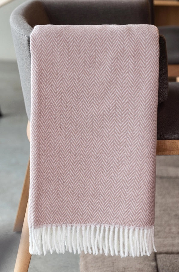 Pink and best sale grey throws