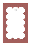 Scallop Tags in Red | Set of 10