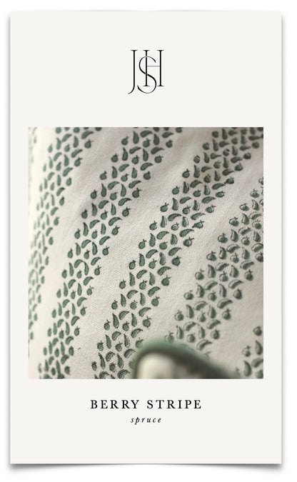 Berry Stripe Fabric by the Yard