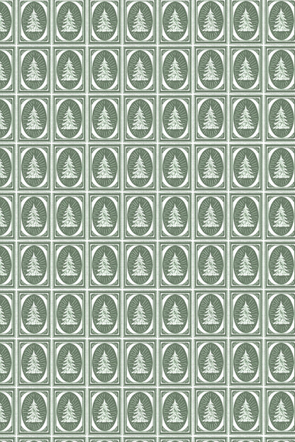 Stamped Tree Wrapping Paper