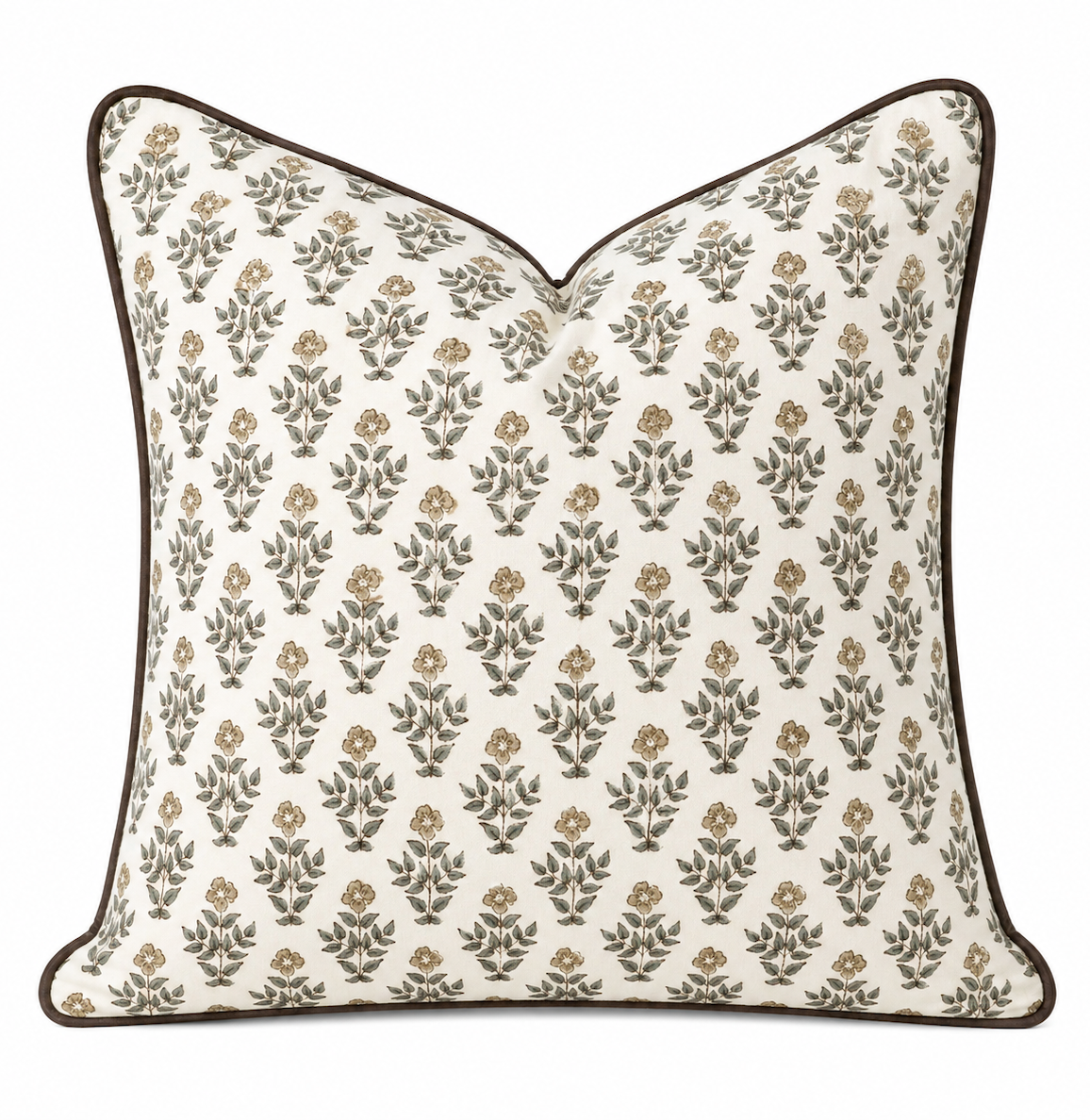 Carie Gold Pillow Covers | Walnut Trim