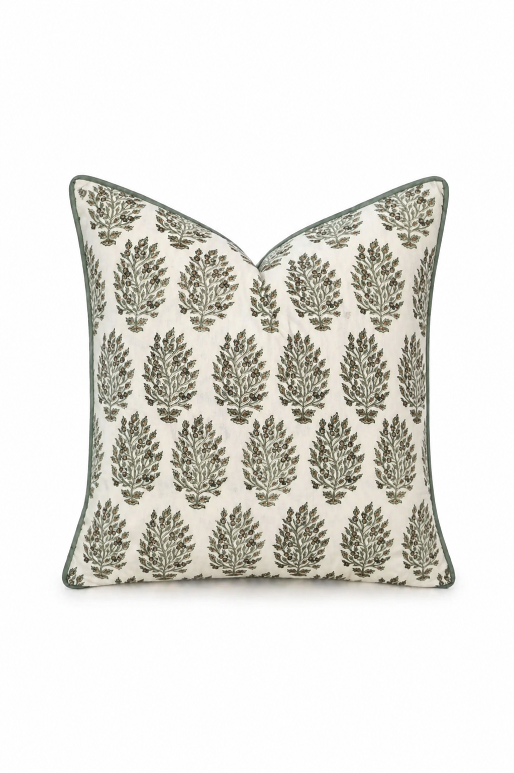 Hydrangea in Slate Pillow Covers with Spruce Trim | 3 sizes