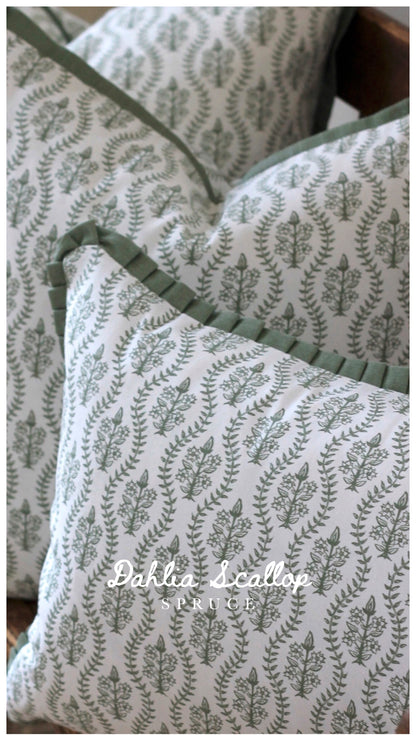 Scalloped Dahlia in Spruce Fabric by the Yard