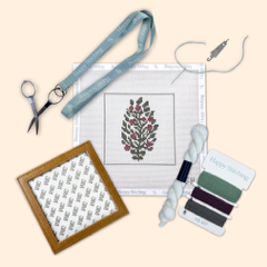 JSH + Happy Stitching Needlepoint Coaster Kit | Hydrangea