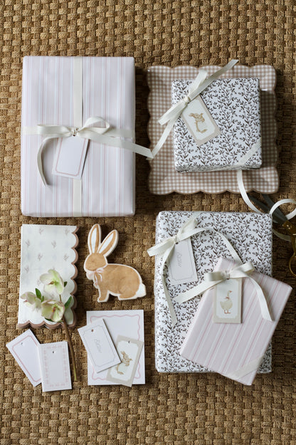 Grosgrain Stripe Wrapping Papers in Perfect Pink