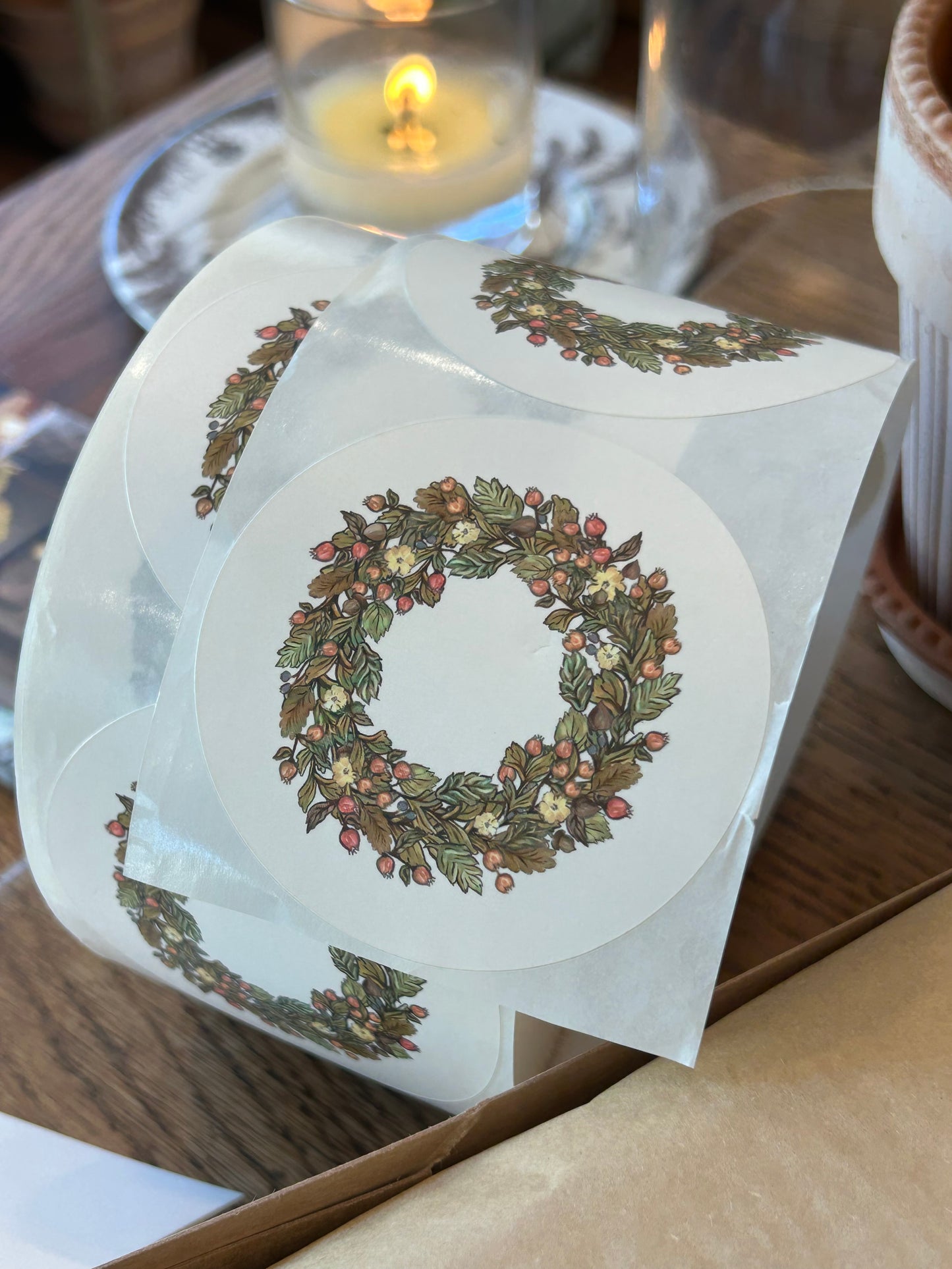 Harvest Wreath Stickers - Set of 10