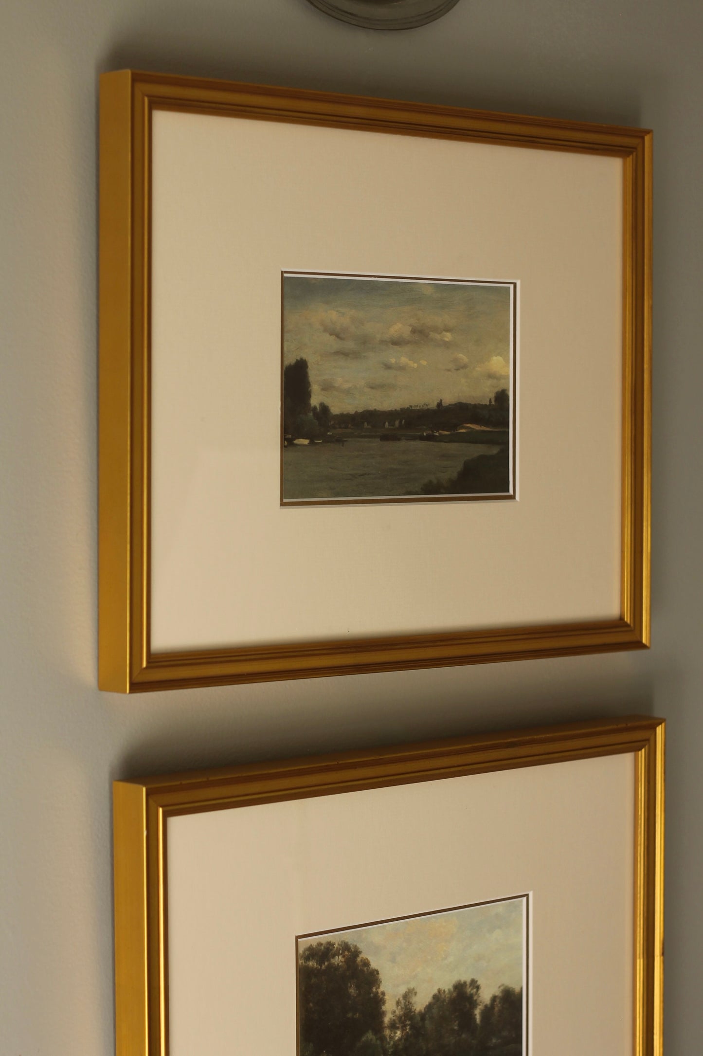 Gold Accent Mat Boards - Beige Textured with Gold Interior