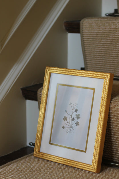Gold Accent Mat Boards - Off-White Linen with Gold Interior
