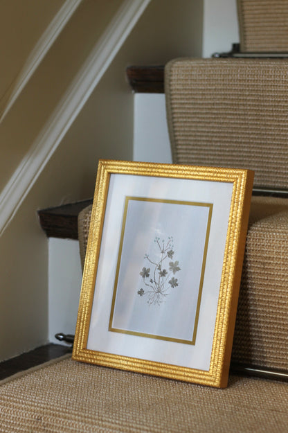 Gold Accent Mat Boards - Off-White Linen with Gold Interior