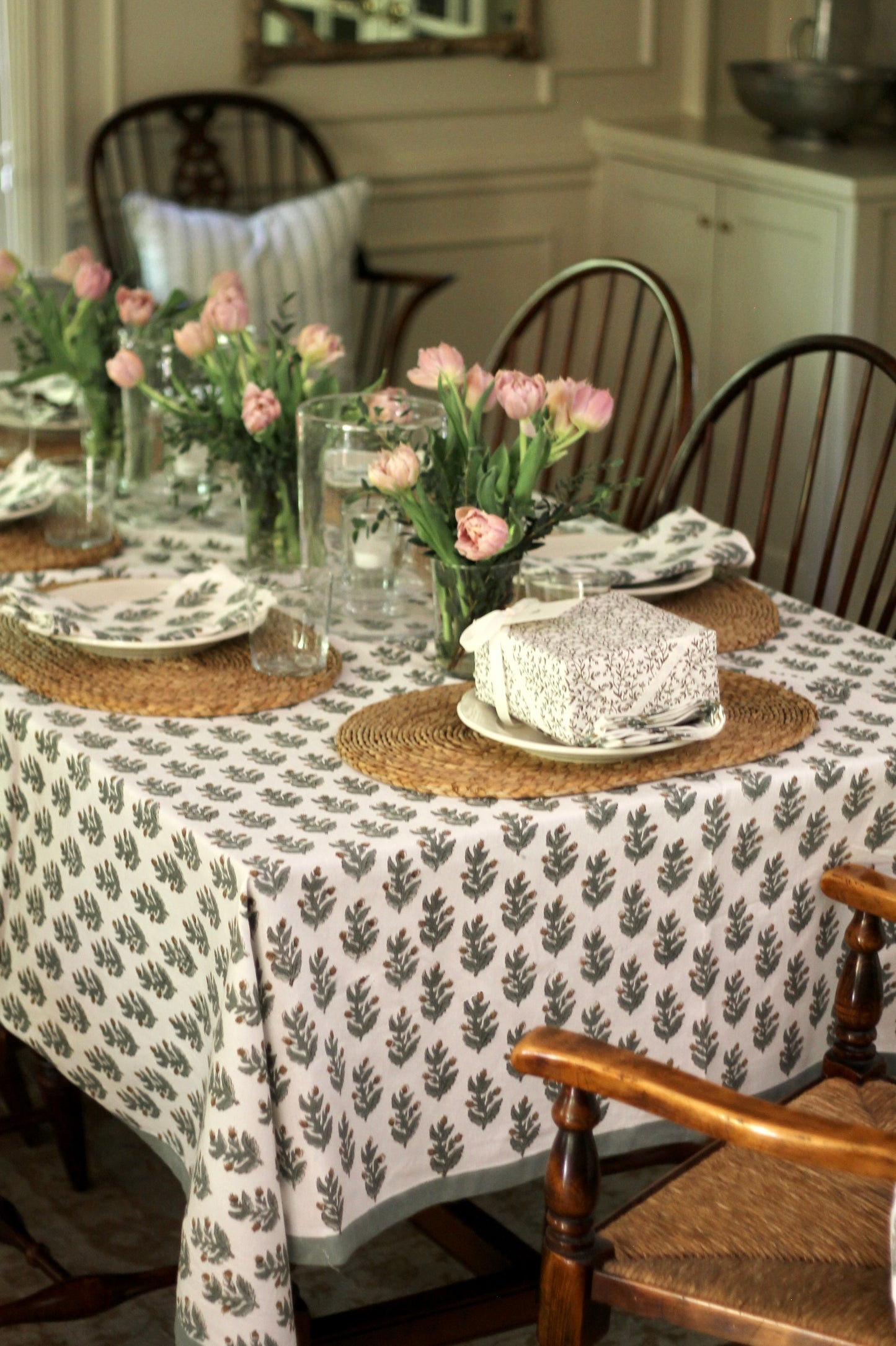 Lauren Block Print Tablecloths