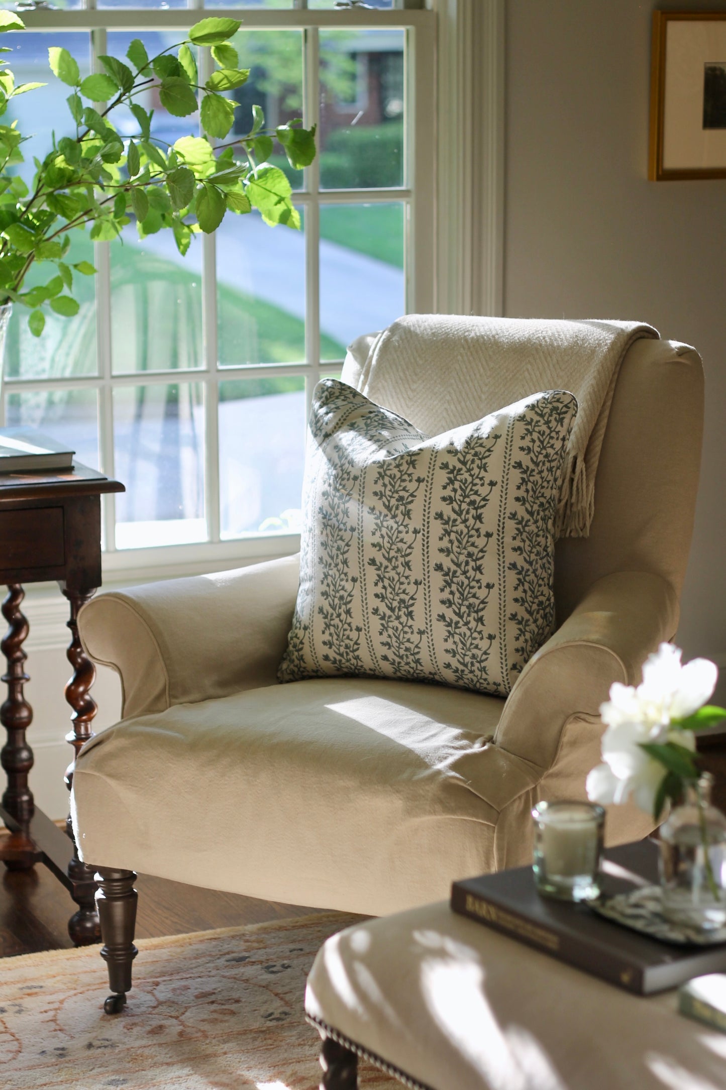 Boxwood in Slate/Navy Pillow Covers