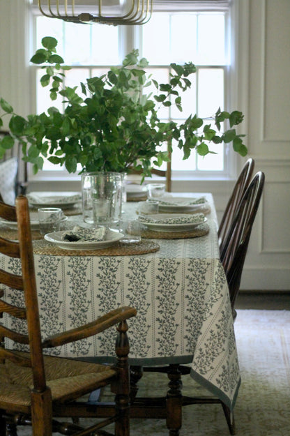 Boxwood Tablecloths in Navy