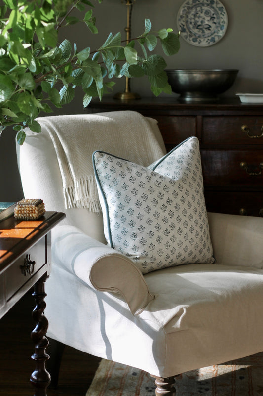 Privet Berry in Navy Pillow Covers