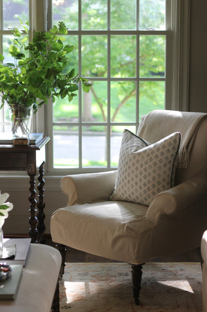Privet Berry in Navy Pillow Covers