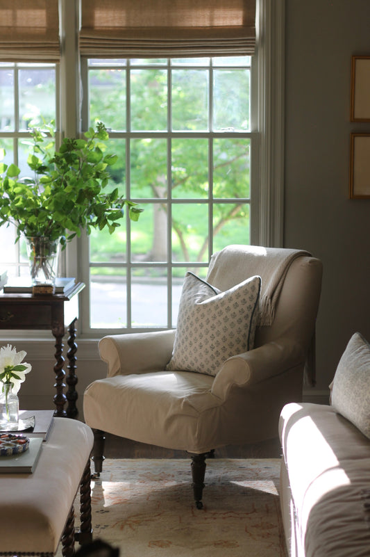 Privet Berry in Navy Pillow Covers