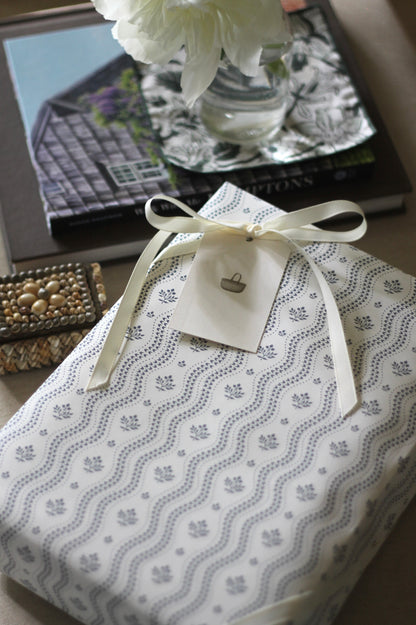 Privet Berry Wrapping Paper in Navy