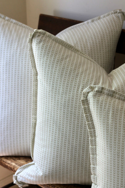 Leaf and Dot Pillow Covers in Cream | 3 sizes