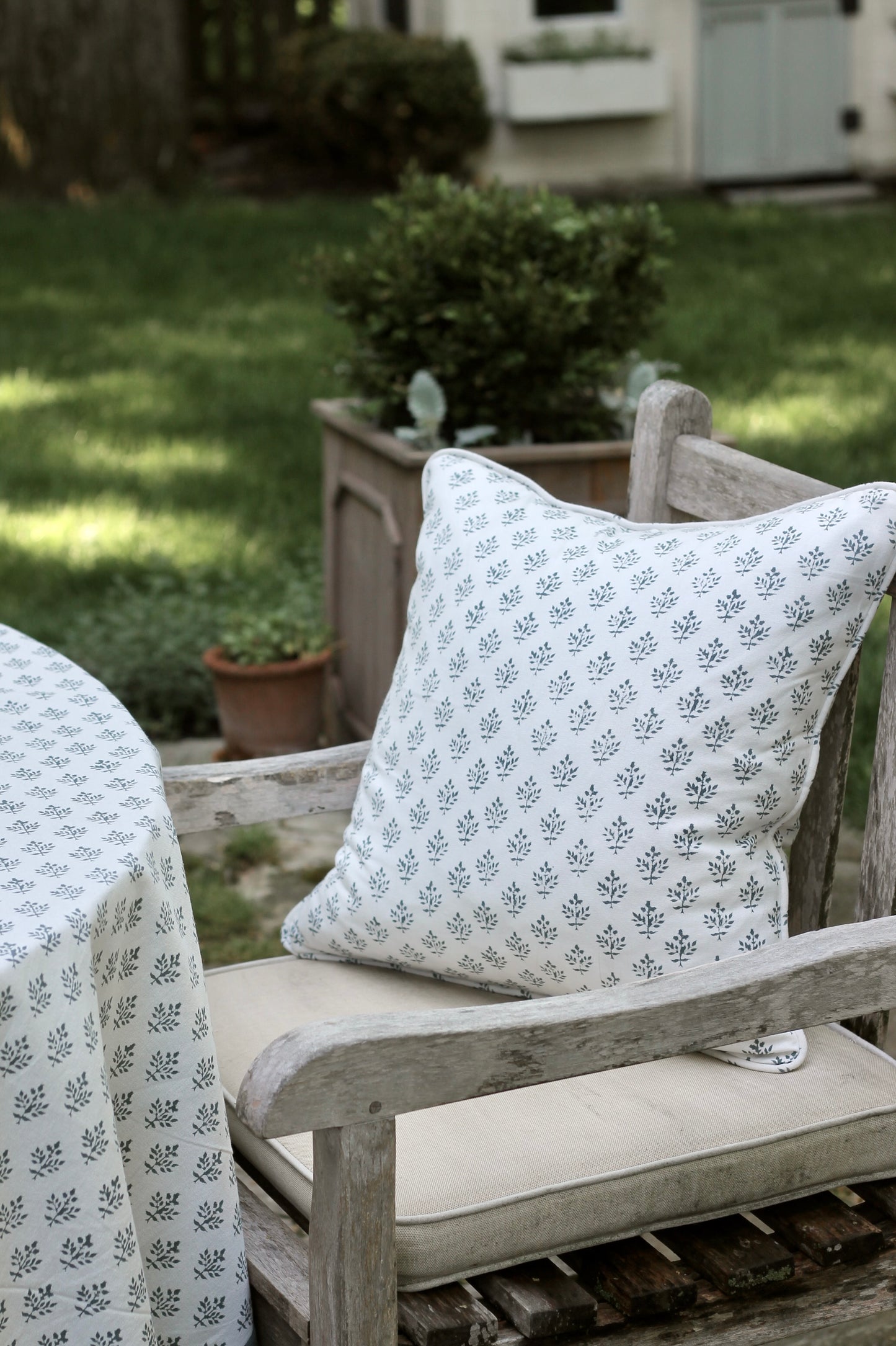 Privet Berry in Navy Pillow Covers