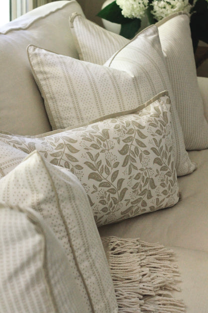 Privet Hedge Pillow Covers in Cream | 3 sizes