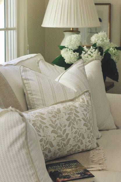 Privet Hedge Pillow Covers in Cream | 3 sizes