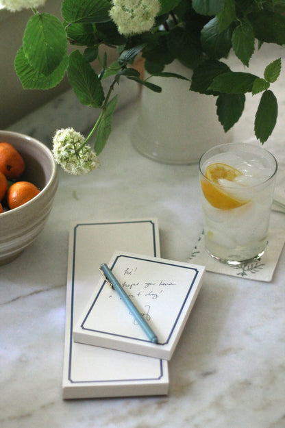 Striped Border Tablets in Navy