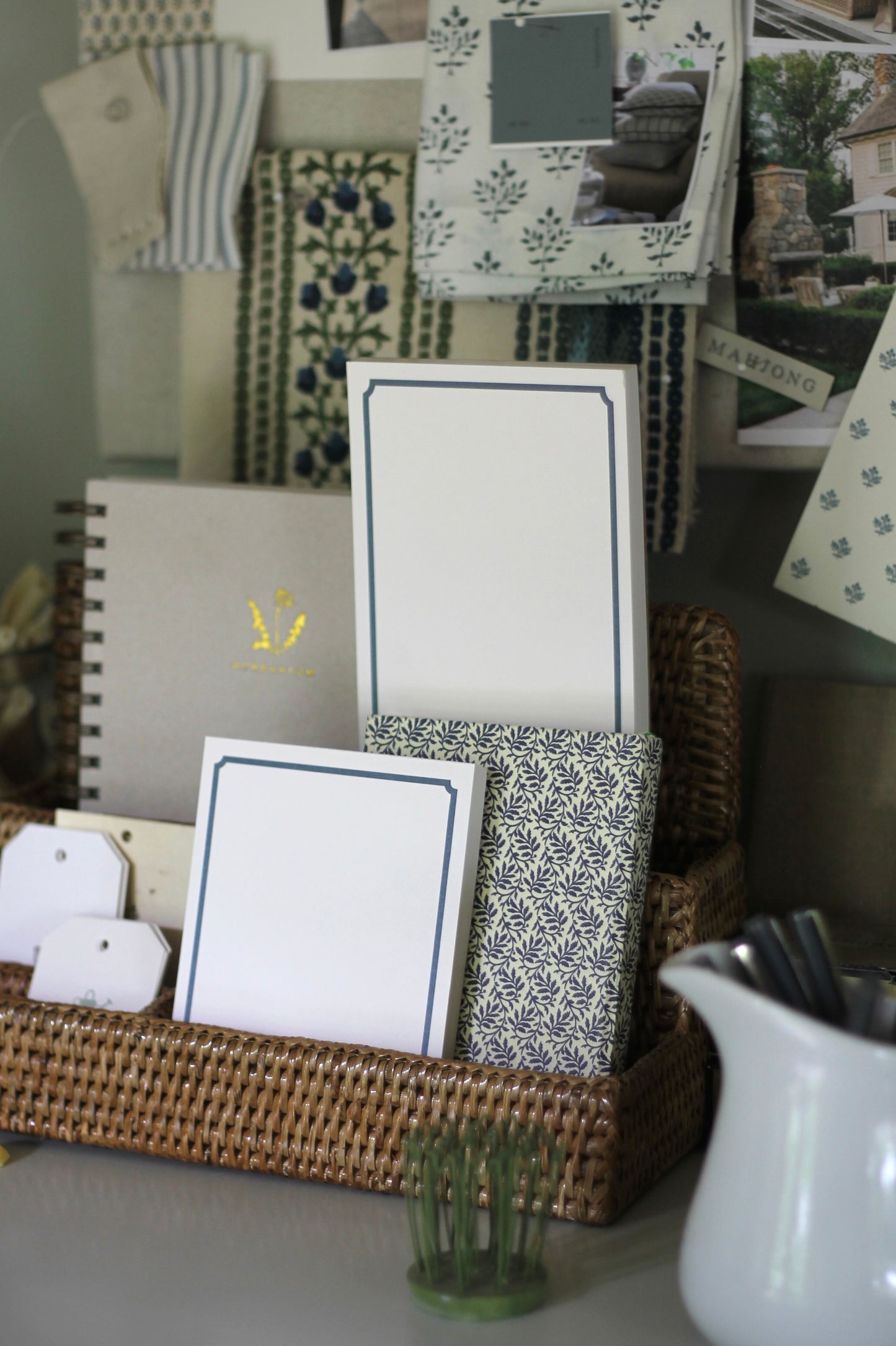 Striped Border Tablets in Navy