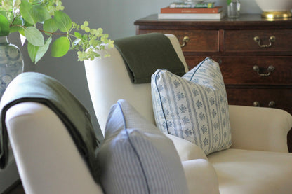 Tucked Corner Pillows - Navy