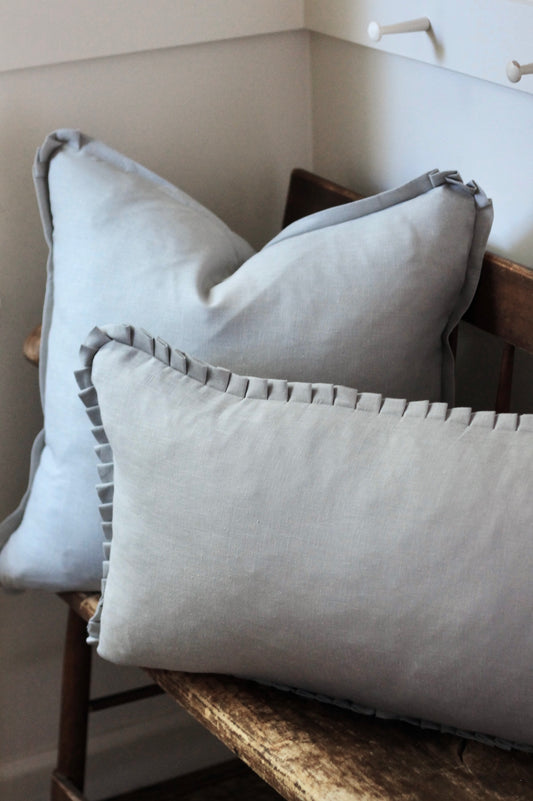 Blue Smoke Linen Pillow Covers