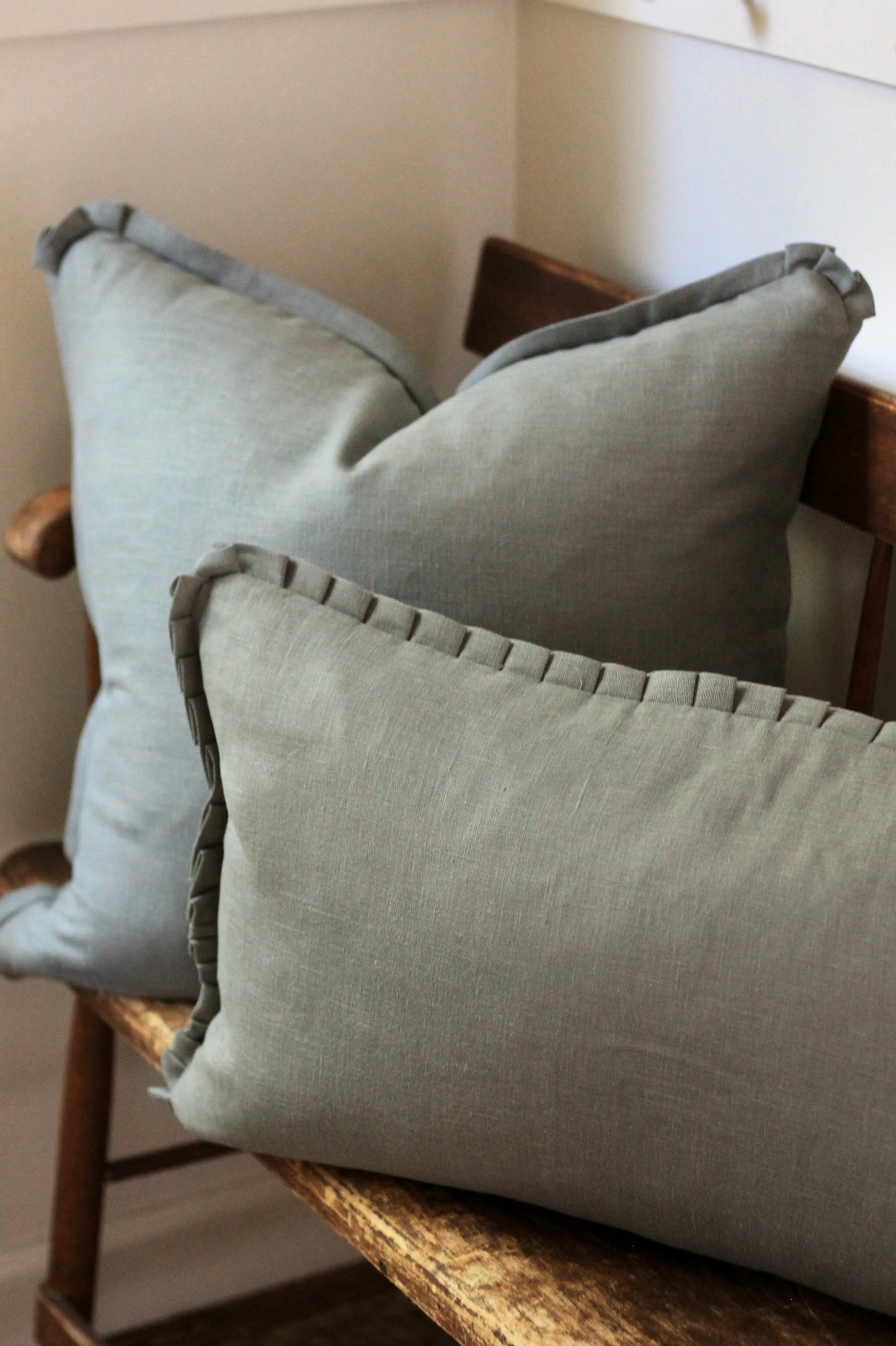 Grey Spruce Linen Pillow Covers