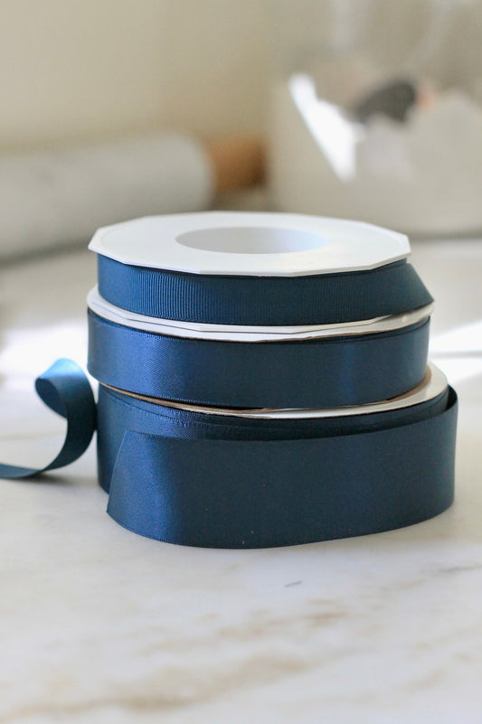 Navy Ribbon | Satin & Grosgrain