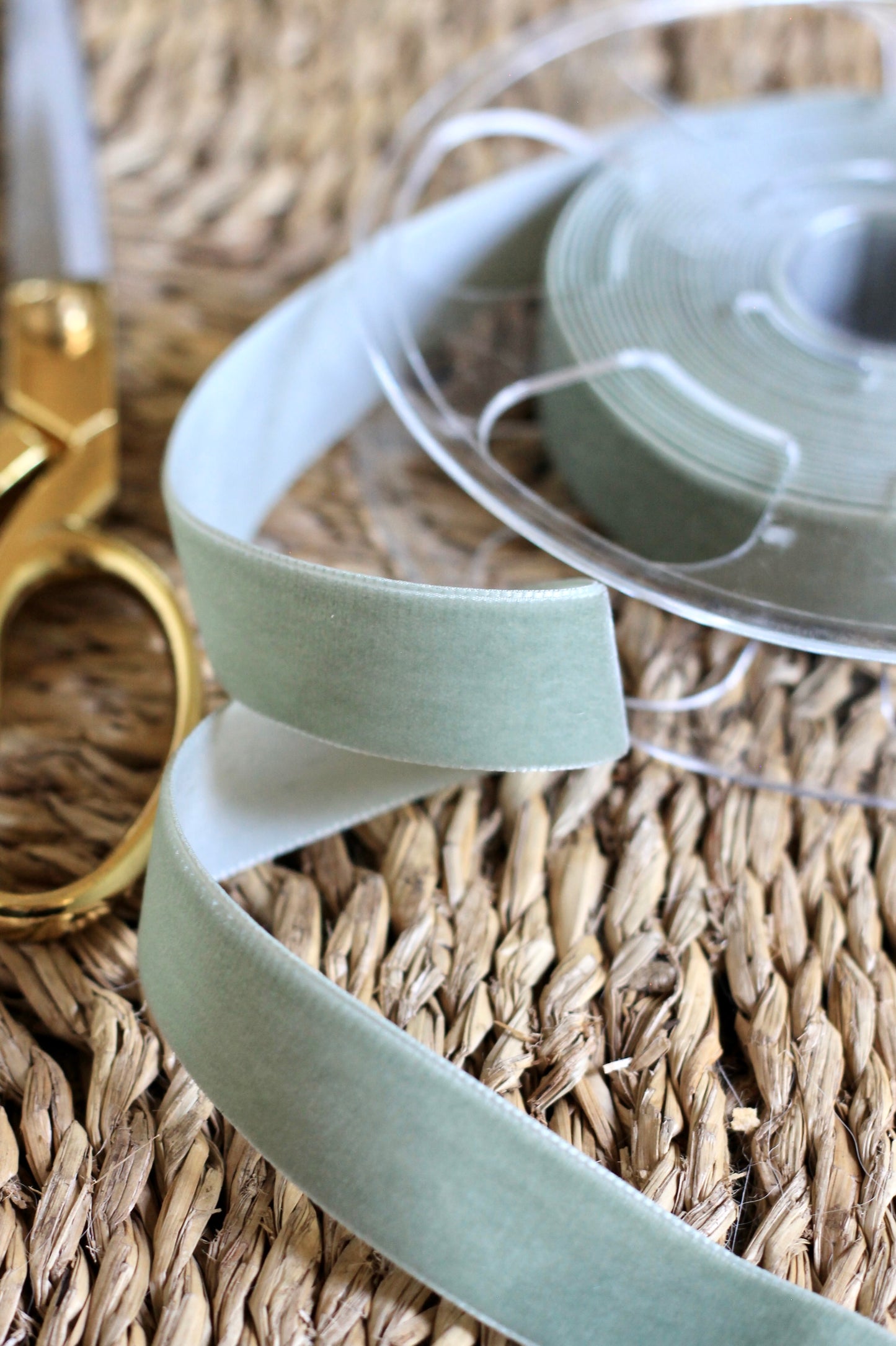 Luxury Velvet Ribbon | Rustic Sage