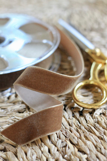 Luxury Velvet Ribbon | Fawn