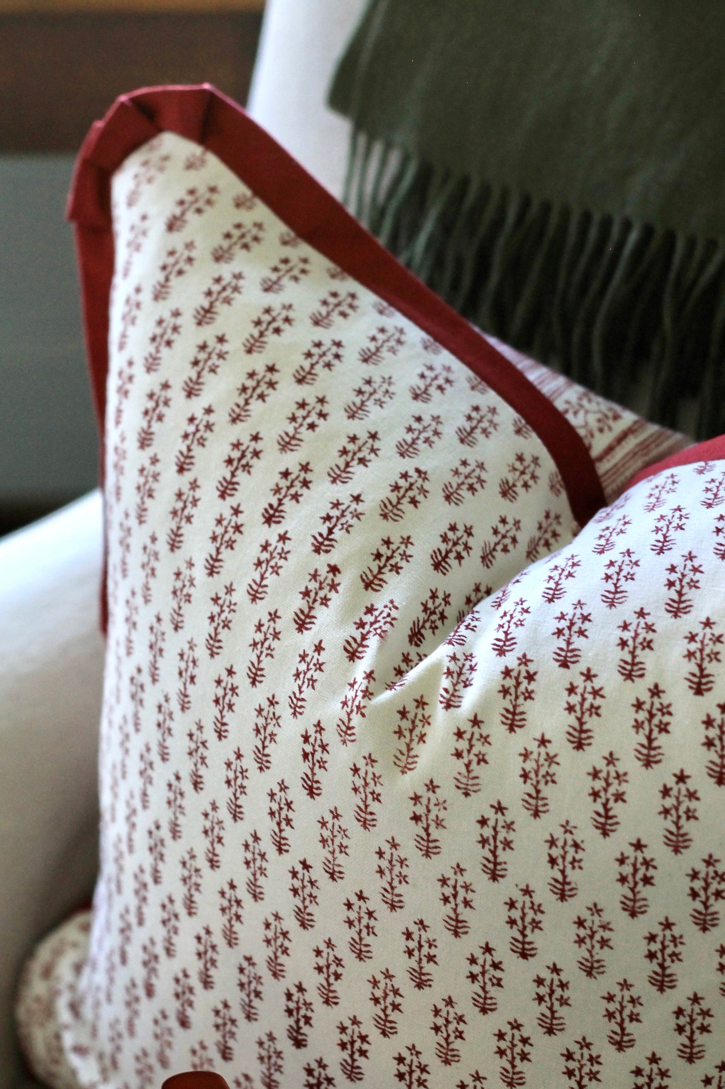 Emma & Claire in Red Reversible Pillow Covers | 3 Sizes