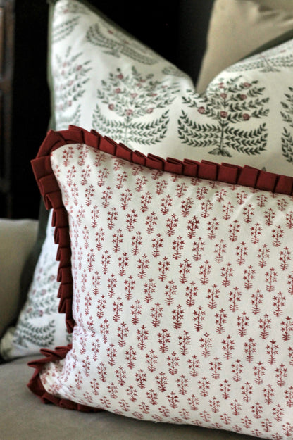 Emma & Claire in Red Reversible Pillow Covers | 3 Sizes